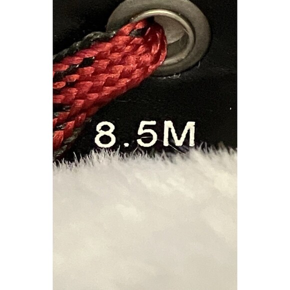 Jelly Pop Black Women Ankle Boots red/black Laces , Soft Faux Fur Cuff Size 8.5 - Picture 6 of 8